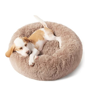 new style super soft dog cushion round washable plush fluffy donut dog cat house velvet mats sofa dog portable pet bed